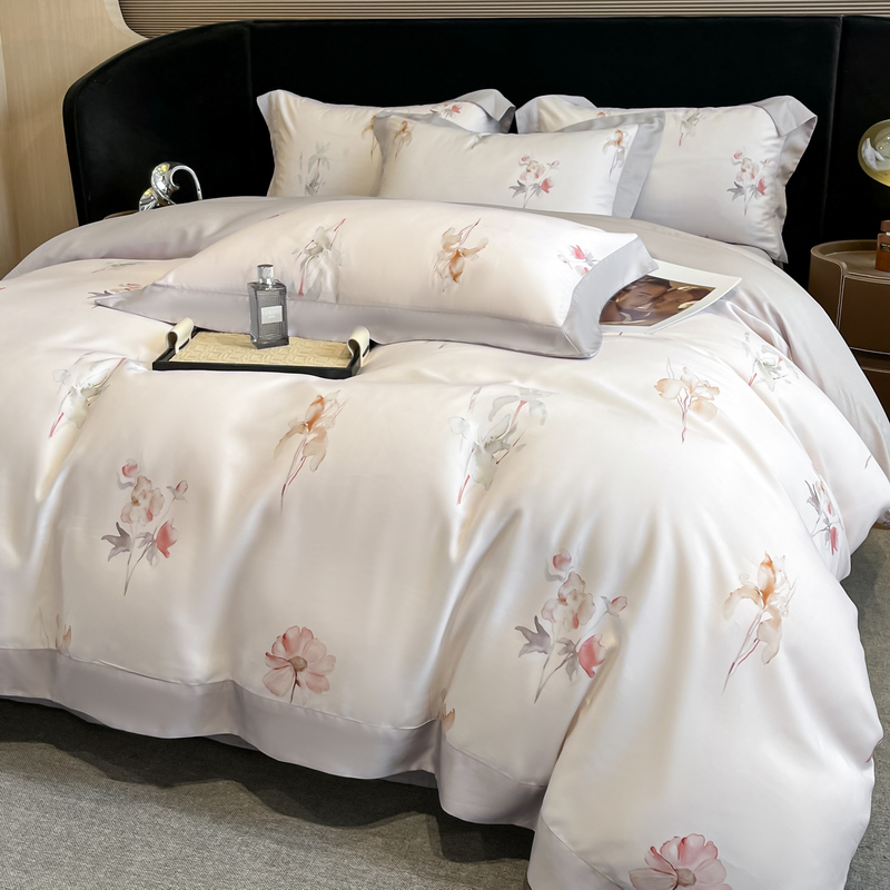 Aesthetic Floral Duvet Cover - طقم أغطية سرير مطبوع بالزهور فاخر