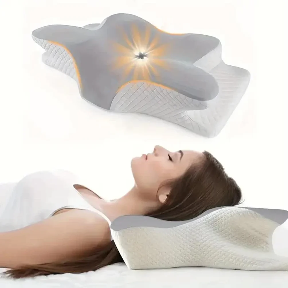 وسائد من الإسفنج الذكي على شكل - مراجعة Memory Foam Orthopedic Pillow Neck Pain وسعره